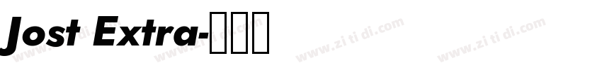 Jost Extra字体转换